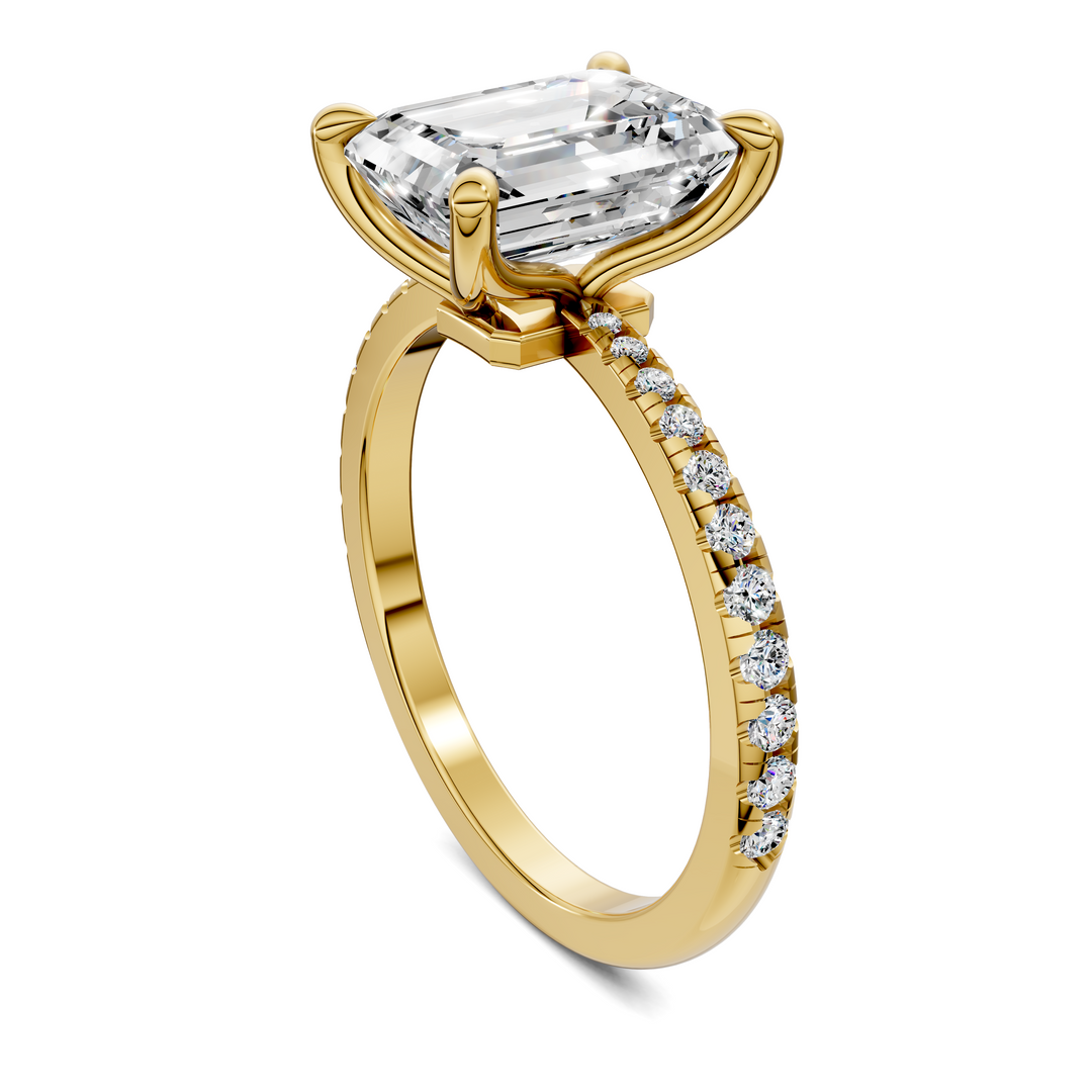 Connie Floral Basket Pavé Ring