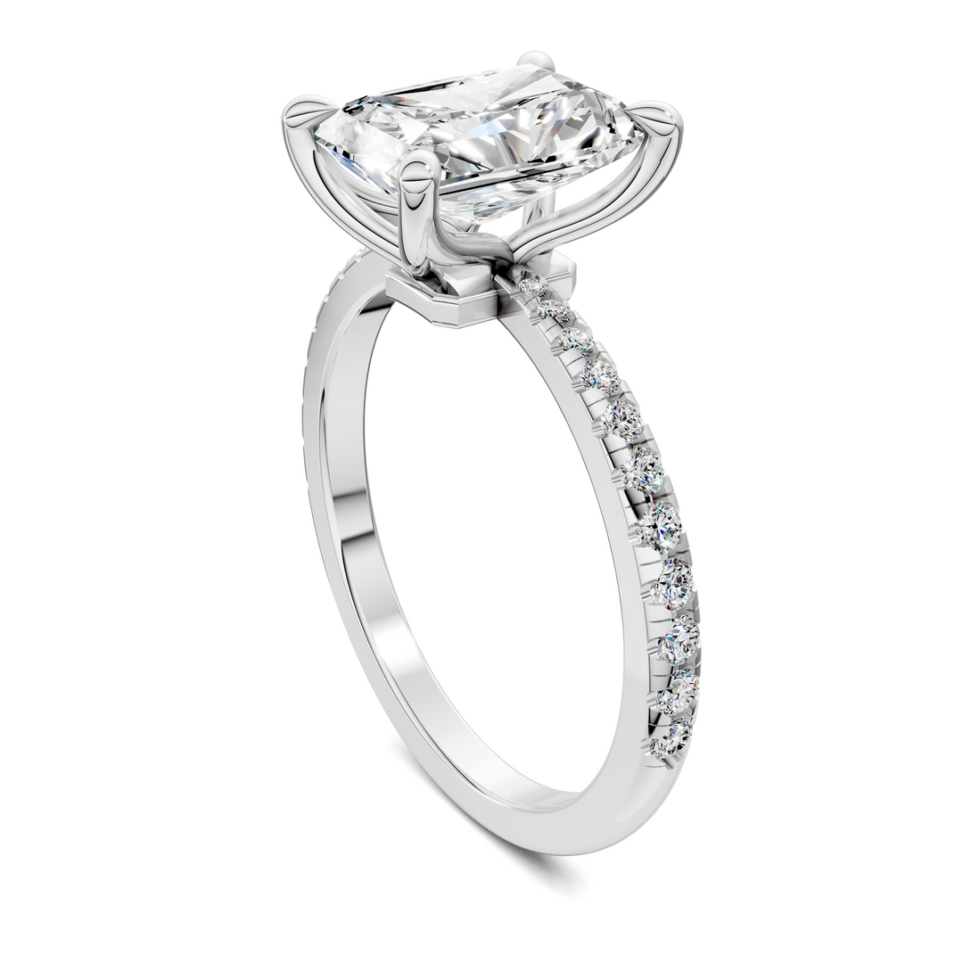Connie Floral Basket Pavé Ring