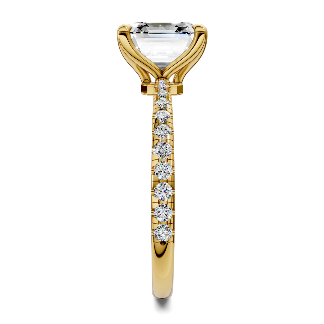 Connie Floral Basket Pavé Ring