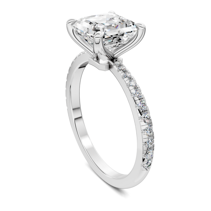 Connie Floral Basket Pavé Ring Setting