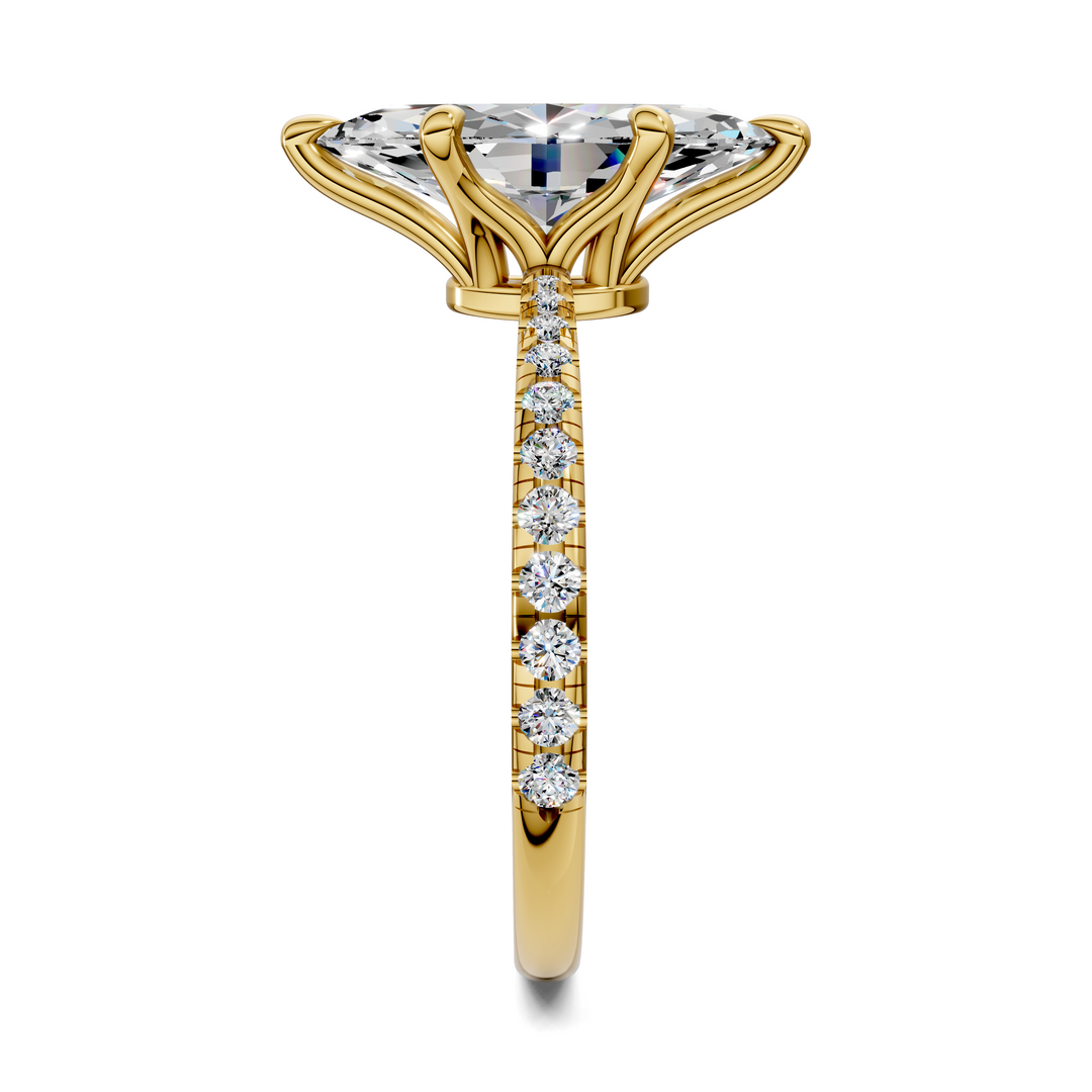 Connie Floral Basket Pavé Ring