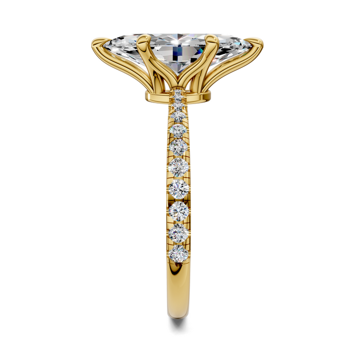 Connie Floral Basket Pavé Ring
