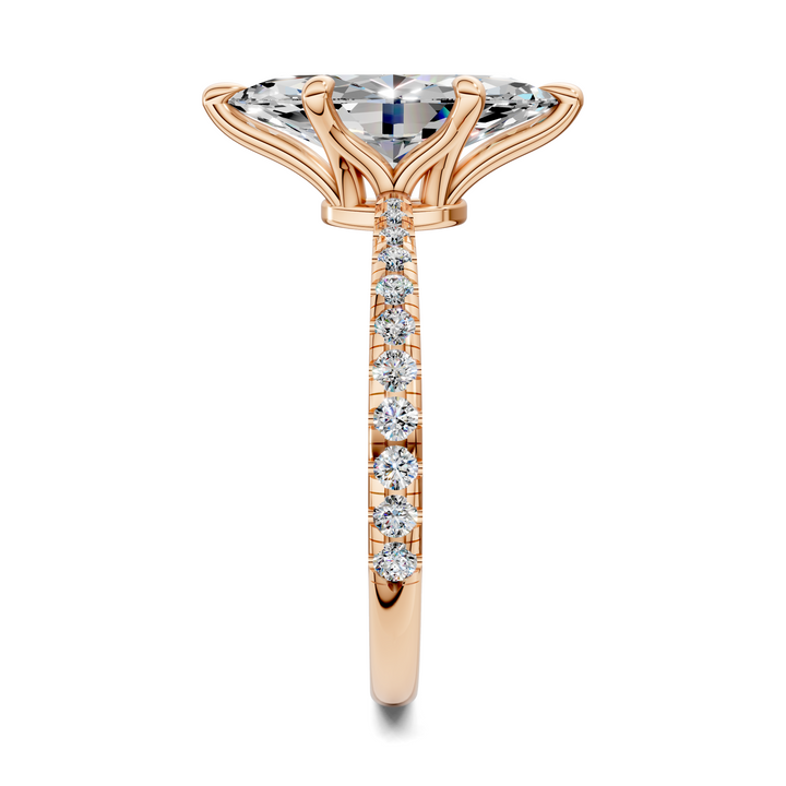 Connie Floral Basket Pavé Ring