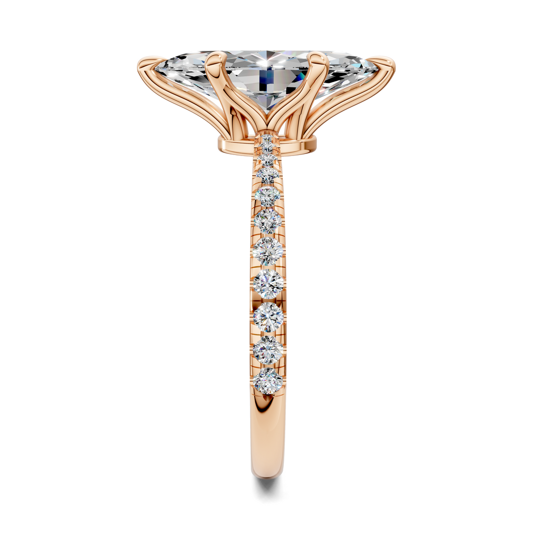 Connie Floral Basket Pavé Ring Setting
