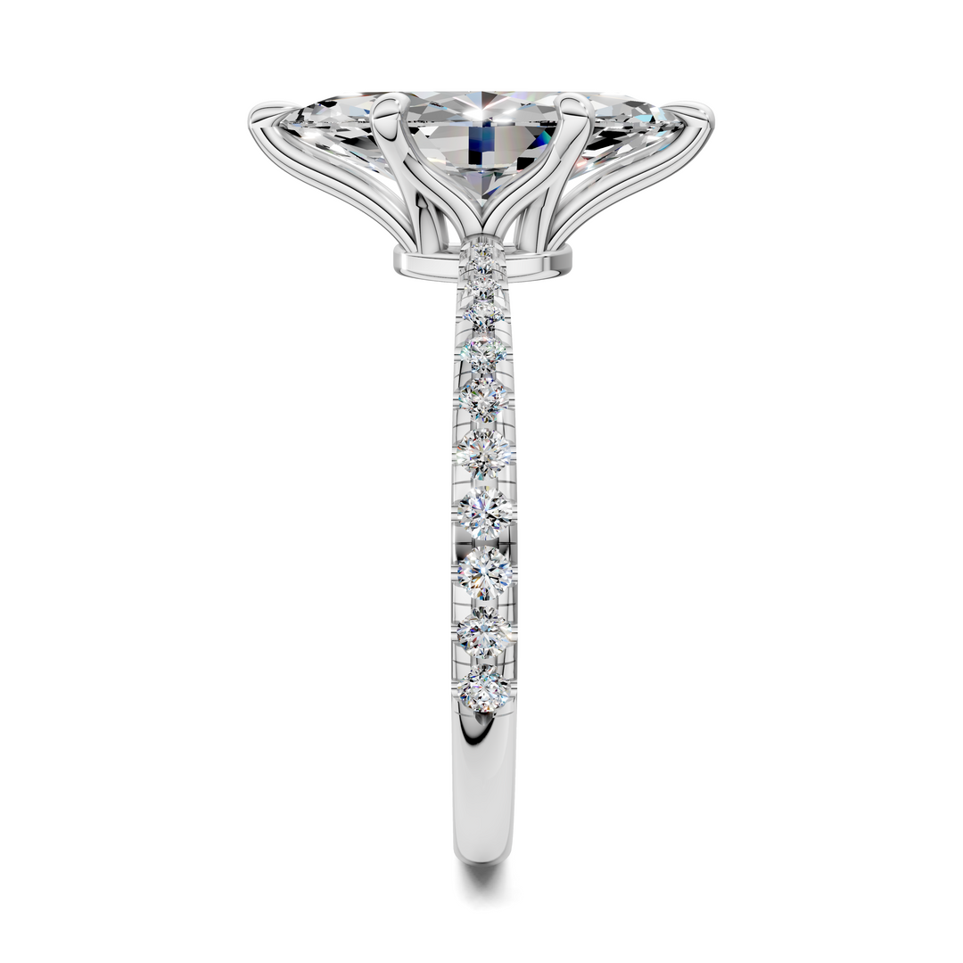 Connie Floral Basket Pavé Ring