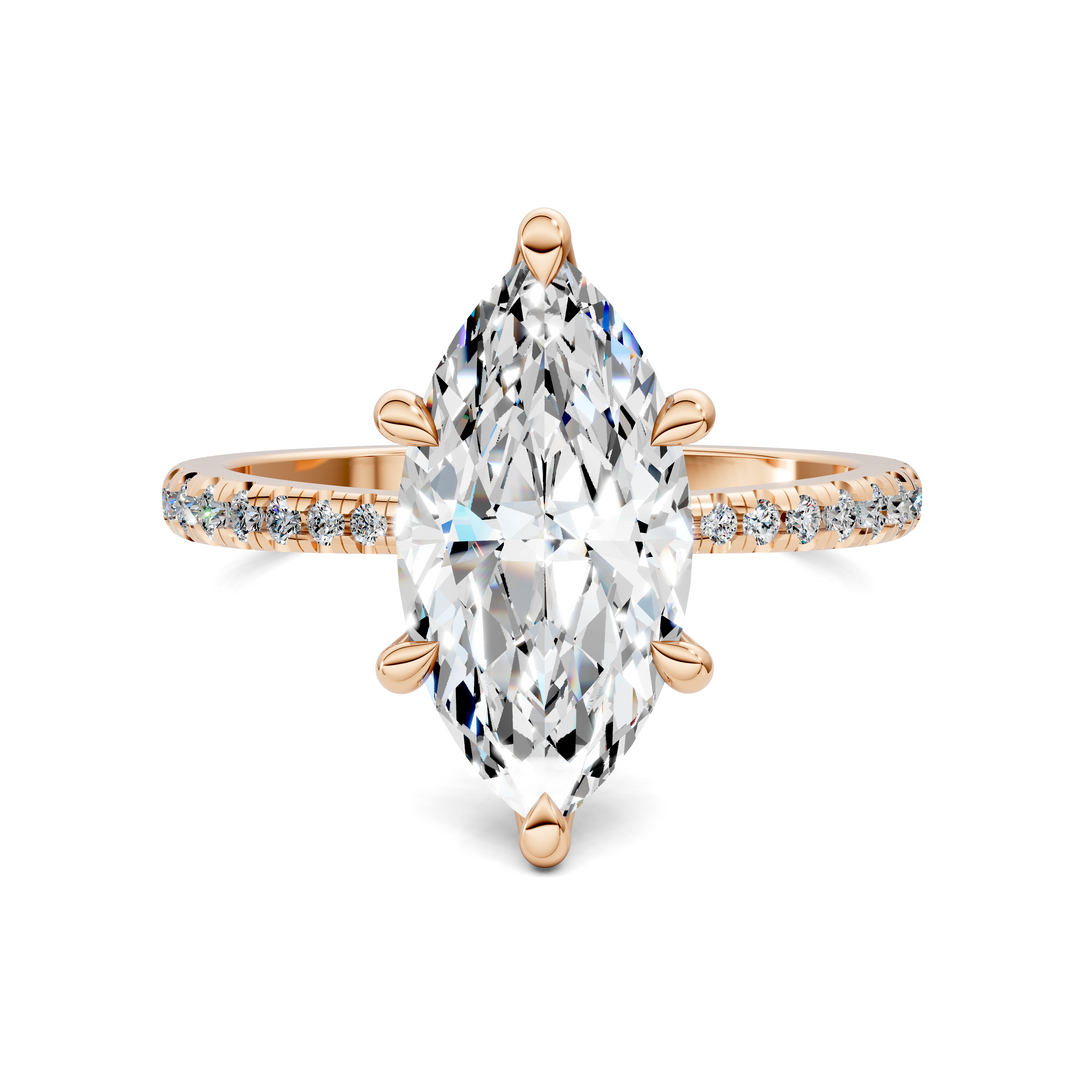 Connie Floral Basket Pavé Ring