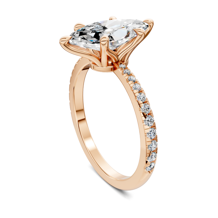 Connie Floral Basket Pavé Ring