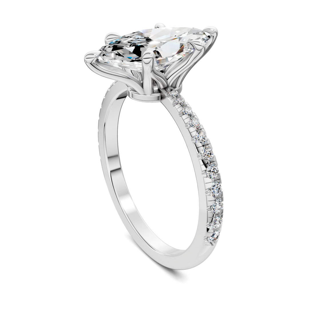 Connie Floral Basket Pavé Ring