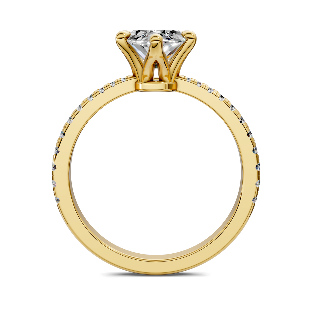 Connie Floral Basket Pavé Ring Setting