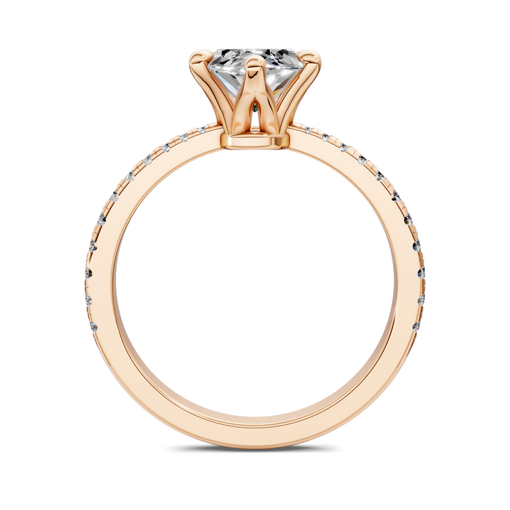 Connie Floral Basket Pavé Ring