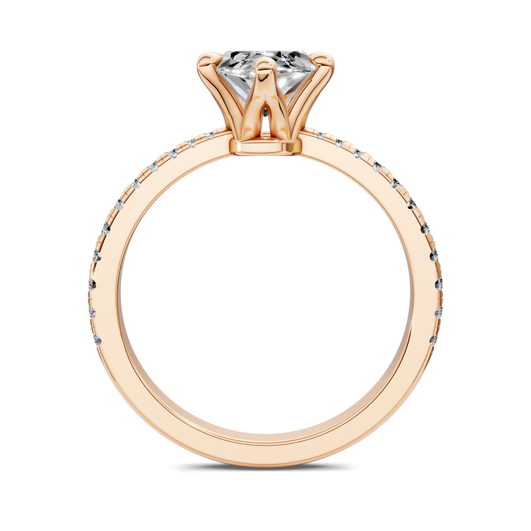 Connie Floral Basket Pavé Ring Setting