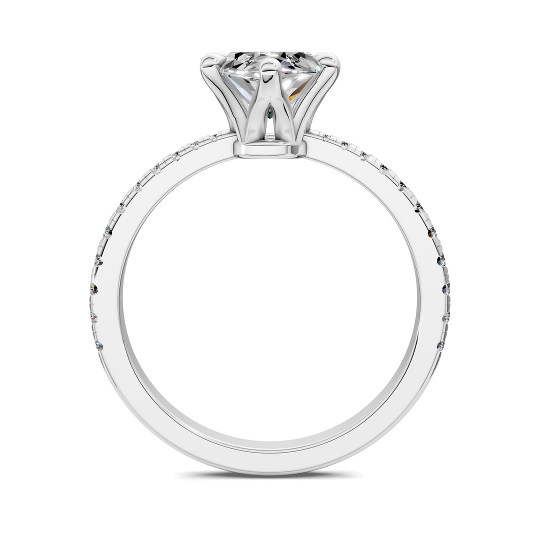 Connie Floral Basket Pavé Ring