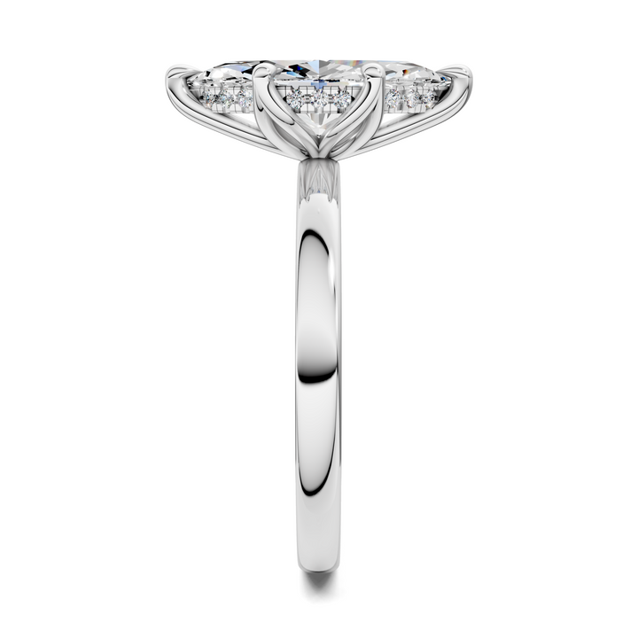 Rita Floral Basket Hidden Halo Ring