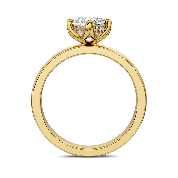 Rita Floral Basket Hidden Halo Ring Setting