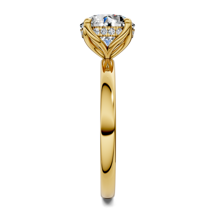 Rita Floral Basket Hidden Halo Ring