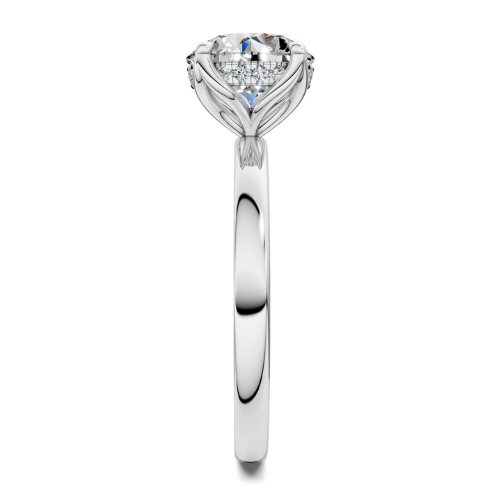 Rita Floral Basket Hidden Halo Ring
