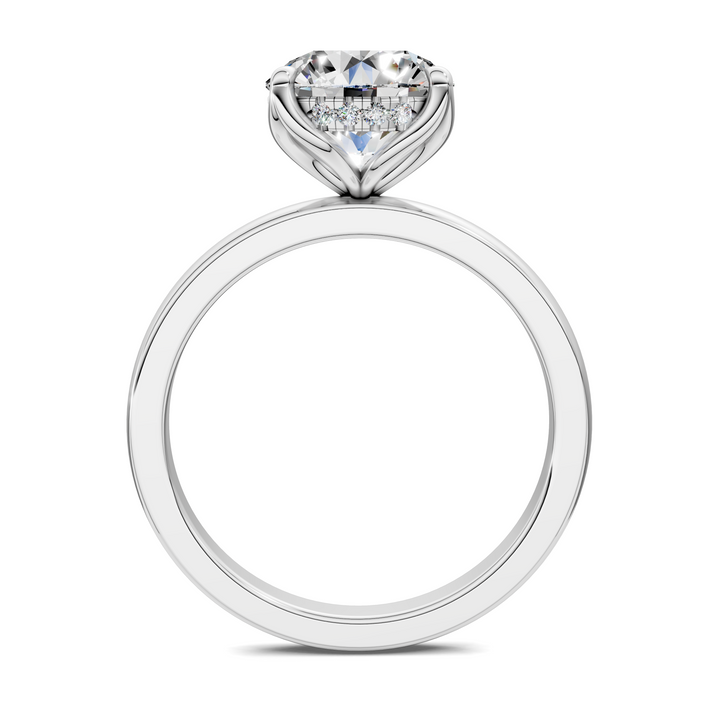 Rita Floral Basket Hidden Halo Ring