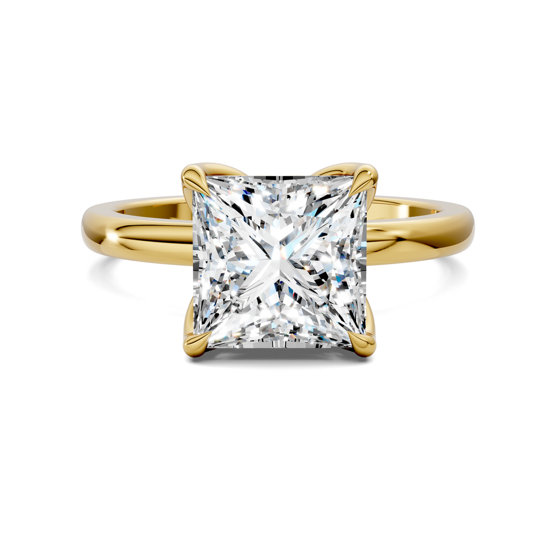 Rita Floral Basket Hidden Halo Ring Setting
