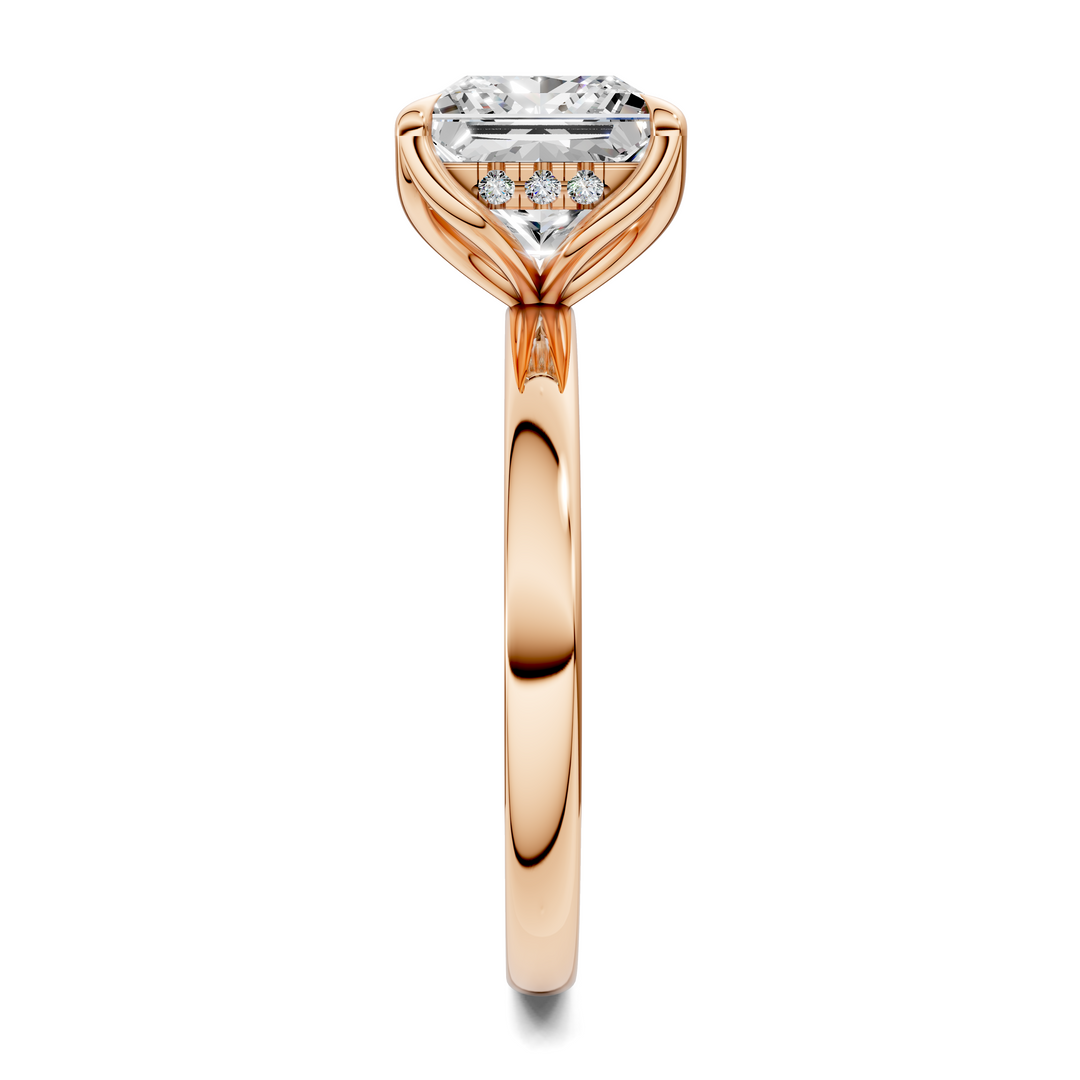 Rita Floral Basket Hidden Halo Ring