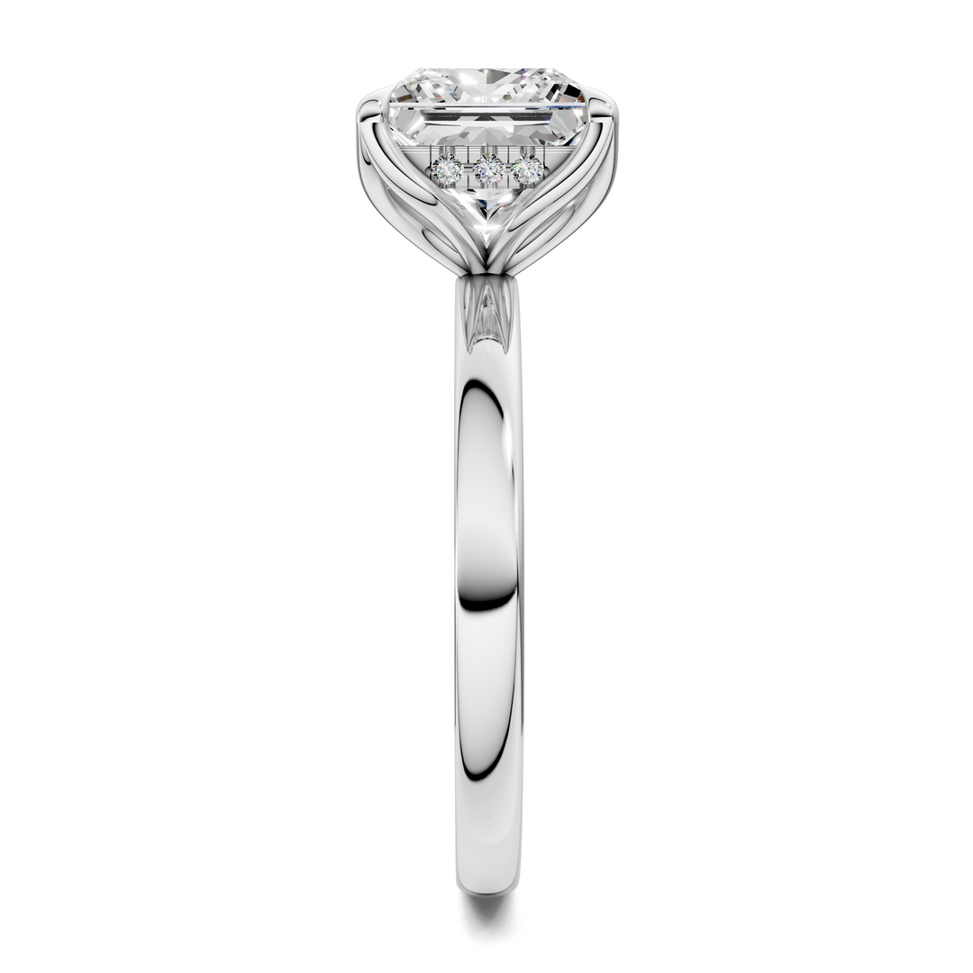 Rita Floral Basket Hidden Halo Ring