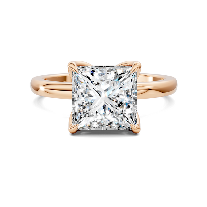 Rita Floral Basket Hidden Halo Ring Setting