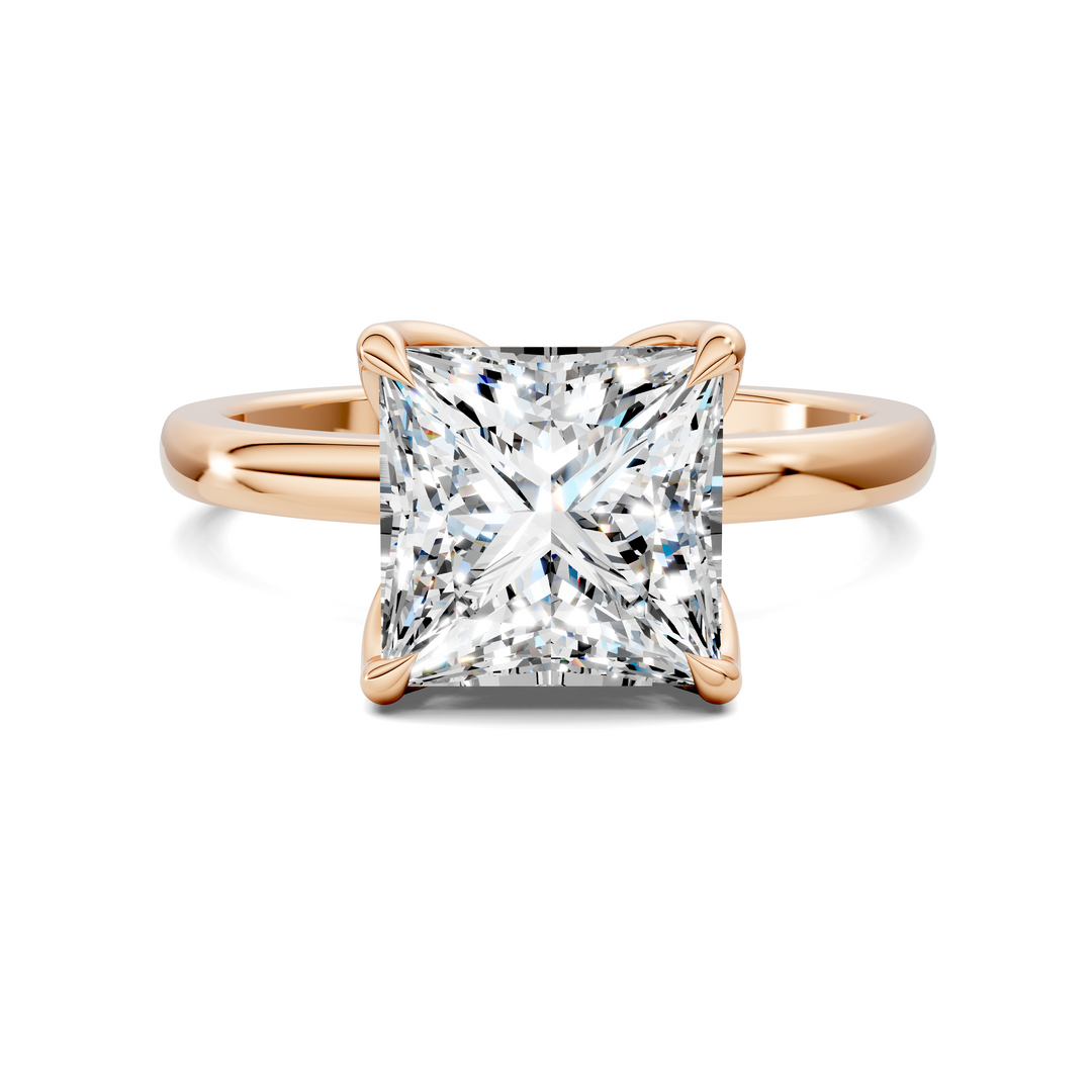 Rita Floral Basket Hidden Halo Ring