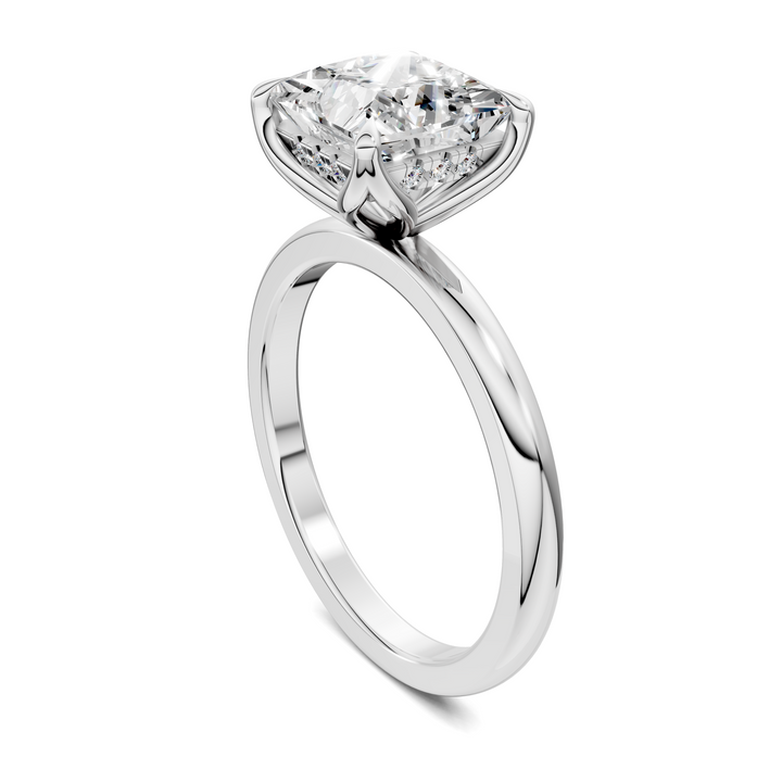 Rita Floral Basket Hidden Halo Ring