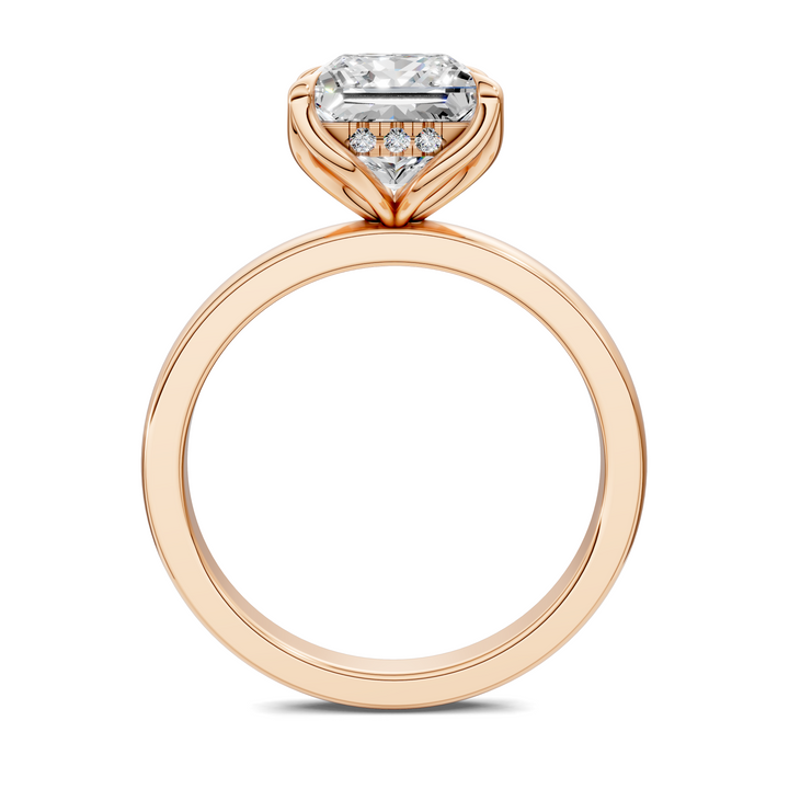 Rita Floral Basket Hidden Halo Ring