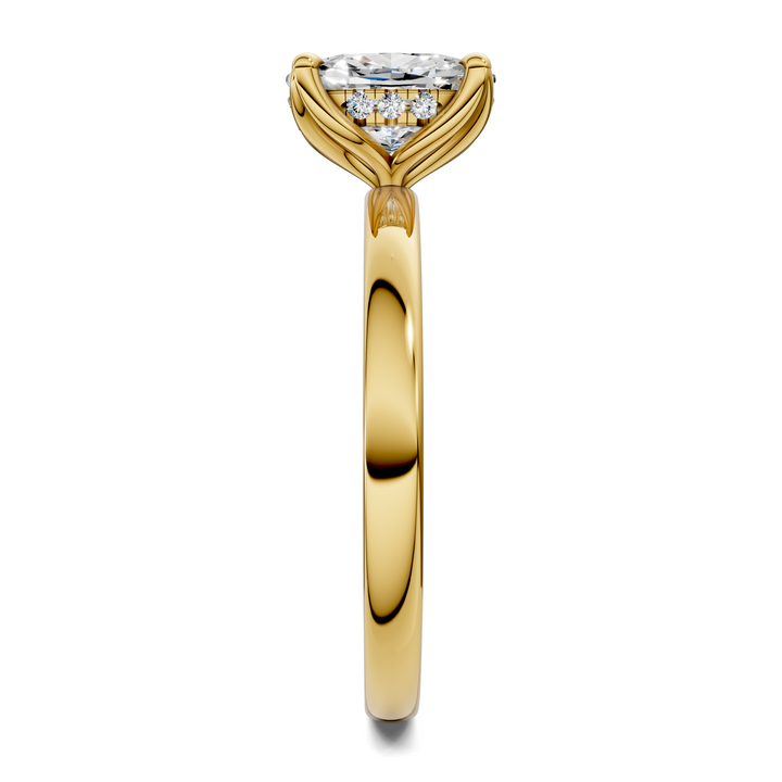 Rita Floral Basket Hidden Halo Ring