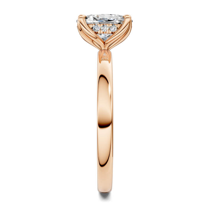 Rita Floral Basket Hidden Halo Ring