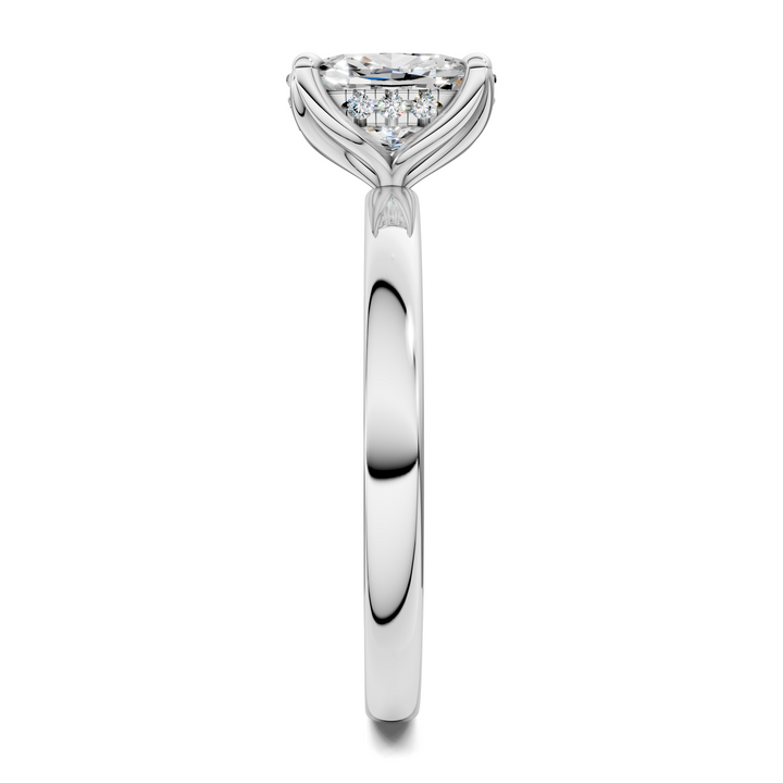 Rita Floral Basket Hidden Halo Ring Setting