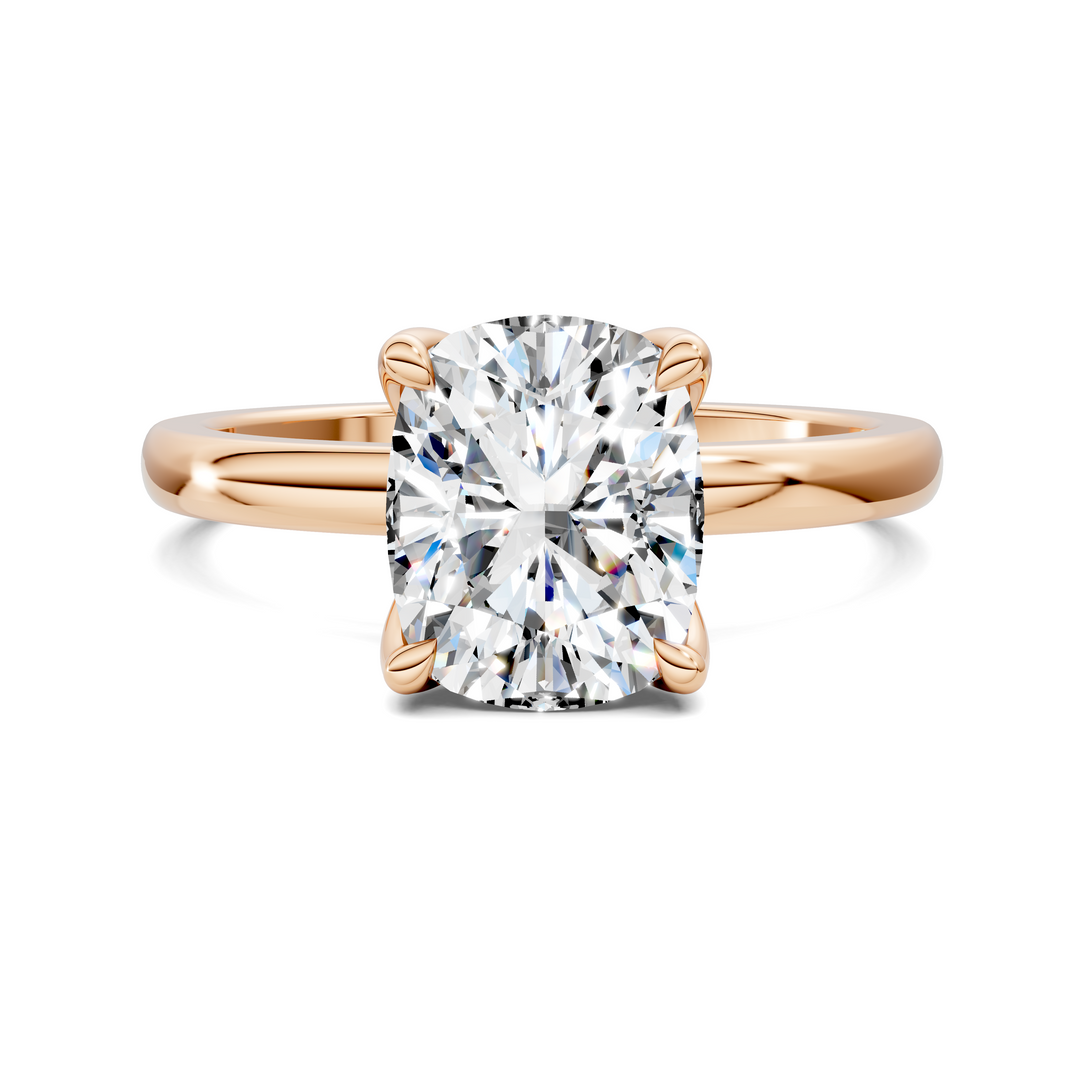 Rita Floral Basket Hidden Halo Ring