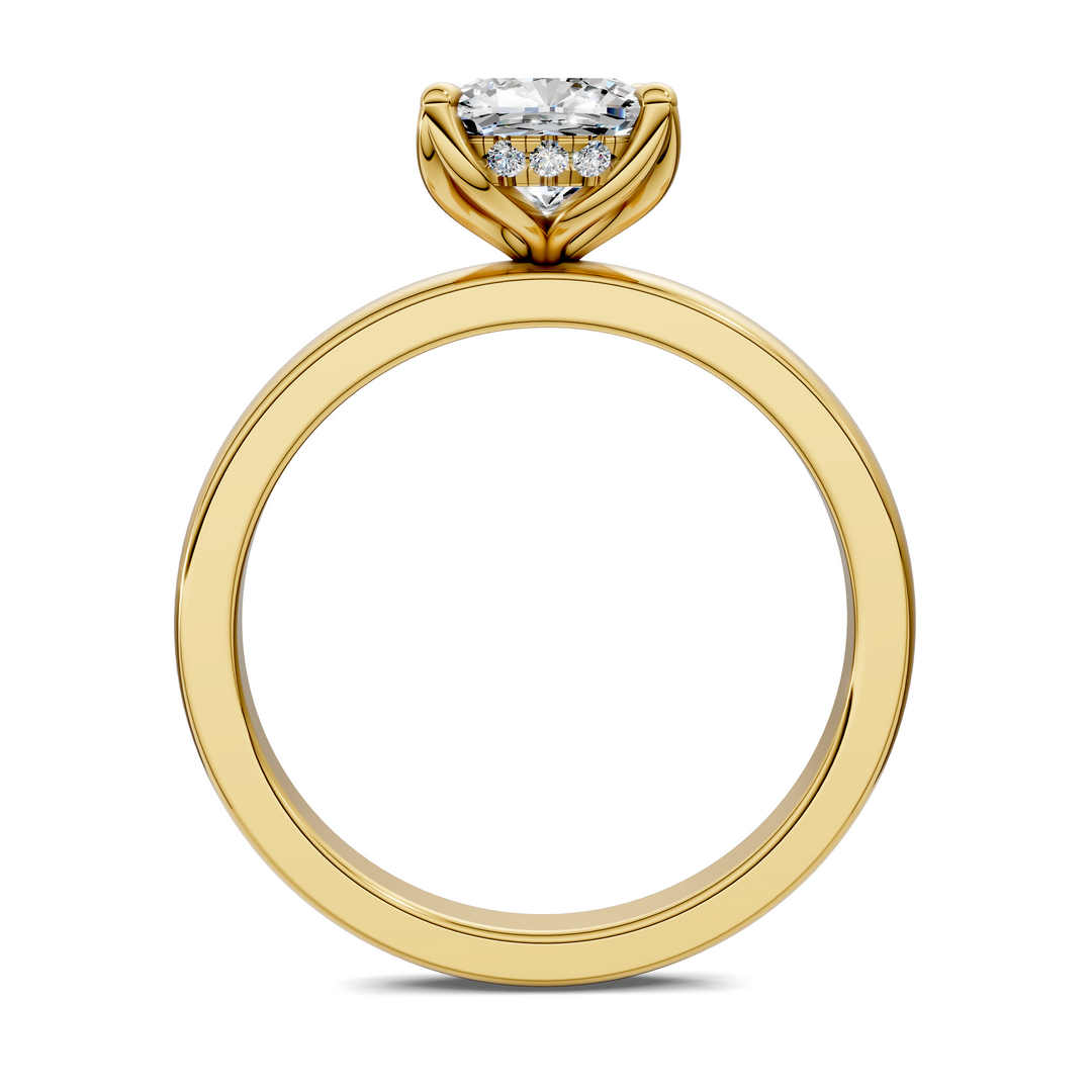 Rita Floral Basket Hidden Halo Ring