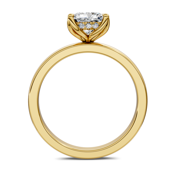 Rita Floral Basket Hidden Halo Ring