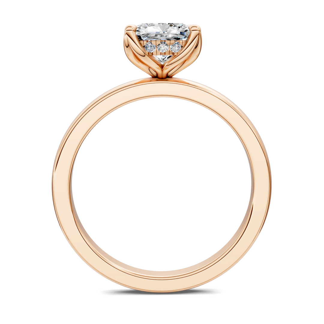 Rita Floral Basket Hidden Halo Ring