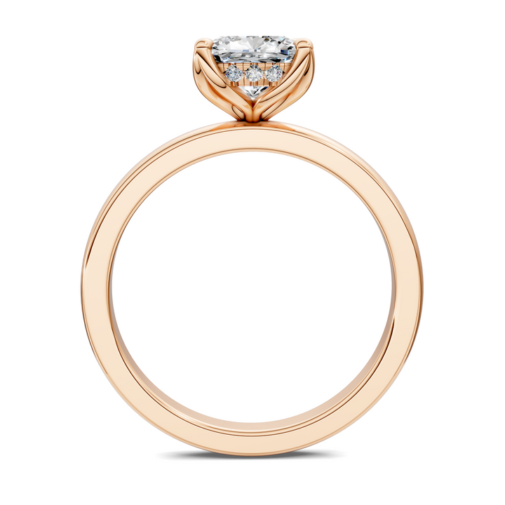 Rita Floral Basket Hidden Halo Ring