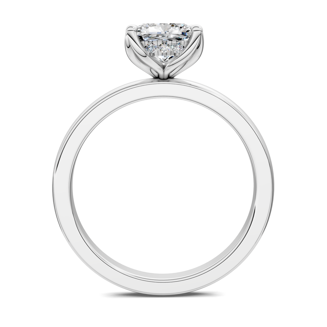 Rita Floral Basket Hidden Halo Ring Setting