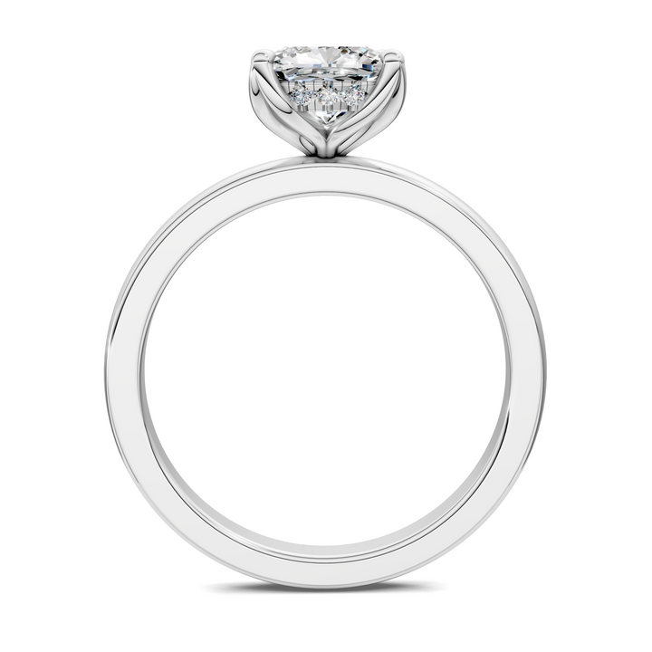 Rita Floral Basket Hidden Halo Ring Setting