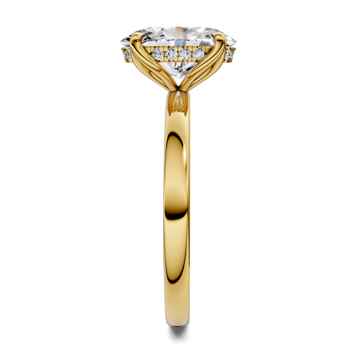 Rita Floral Basket Hidden Halo Ring