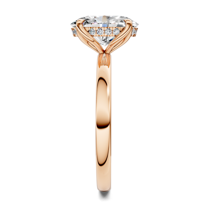 Rita Floral Basket Hidden Halo Ring