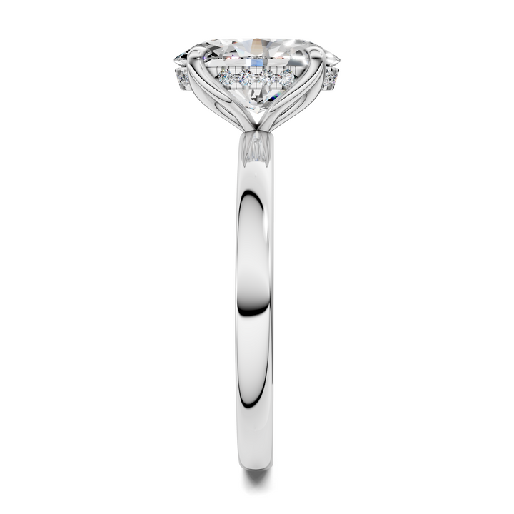 Rita Floral Basket Hidden Halo Ring
