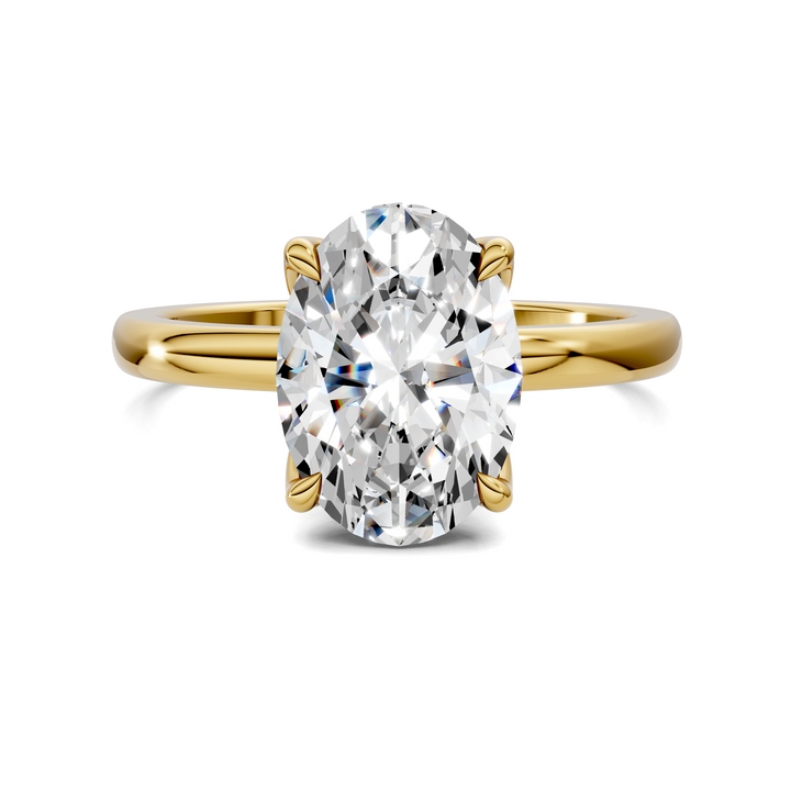 Rita Floral Basket Hidden Halo Ring
