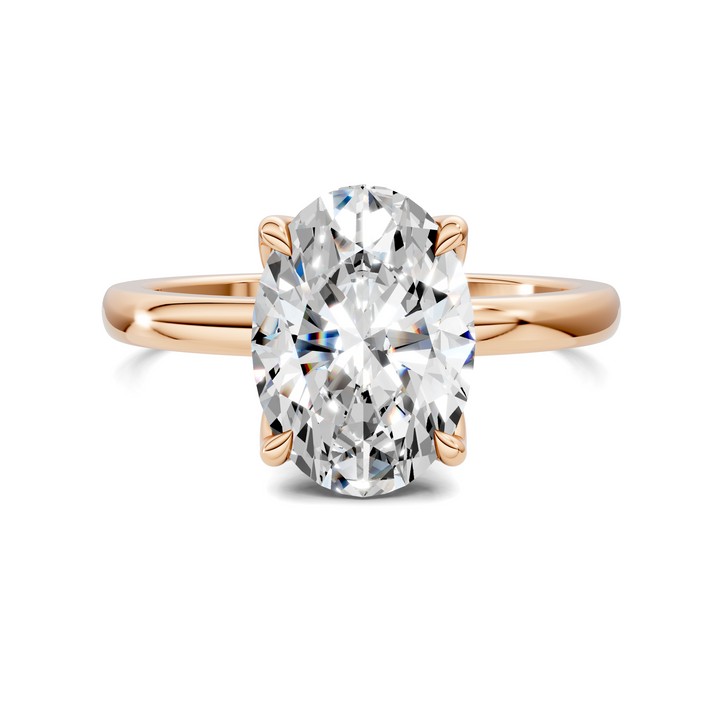 Rita Floral Basket Hidden Halo Ring