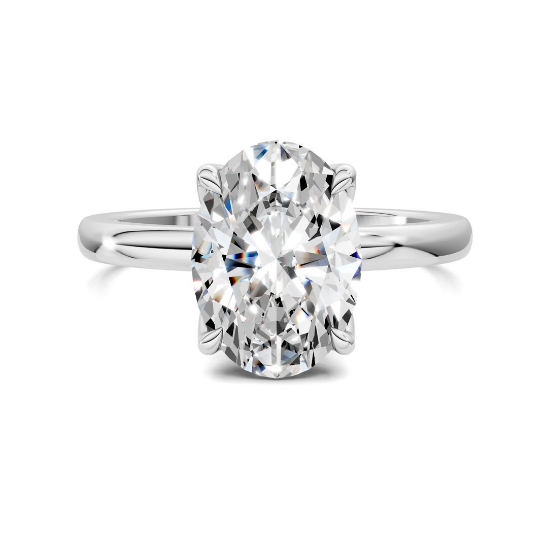 Rita Floral Basket Hidden Halo Ring Setting
