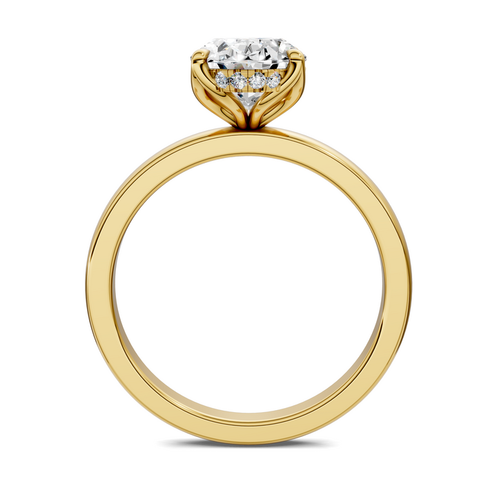 Rita Floral Basket Hidden Halo Ring Setting