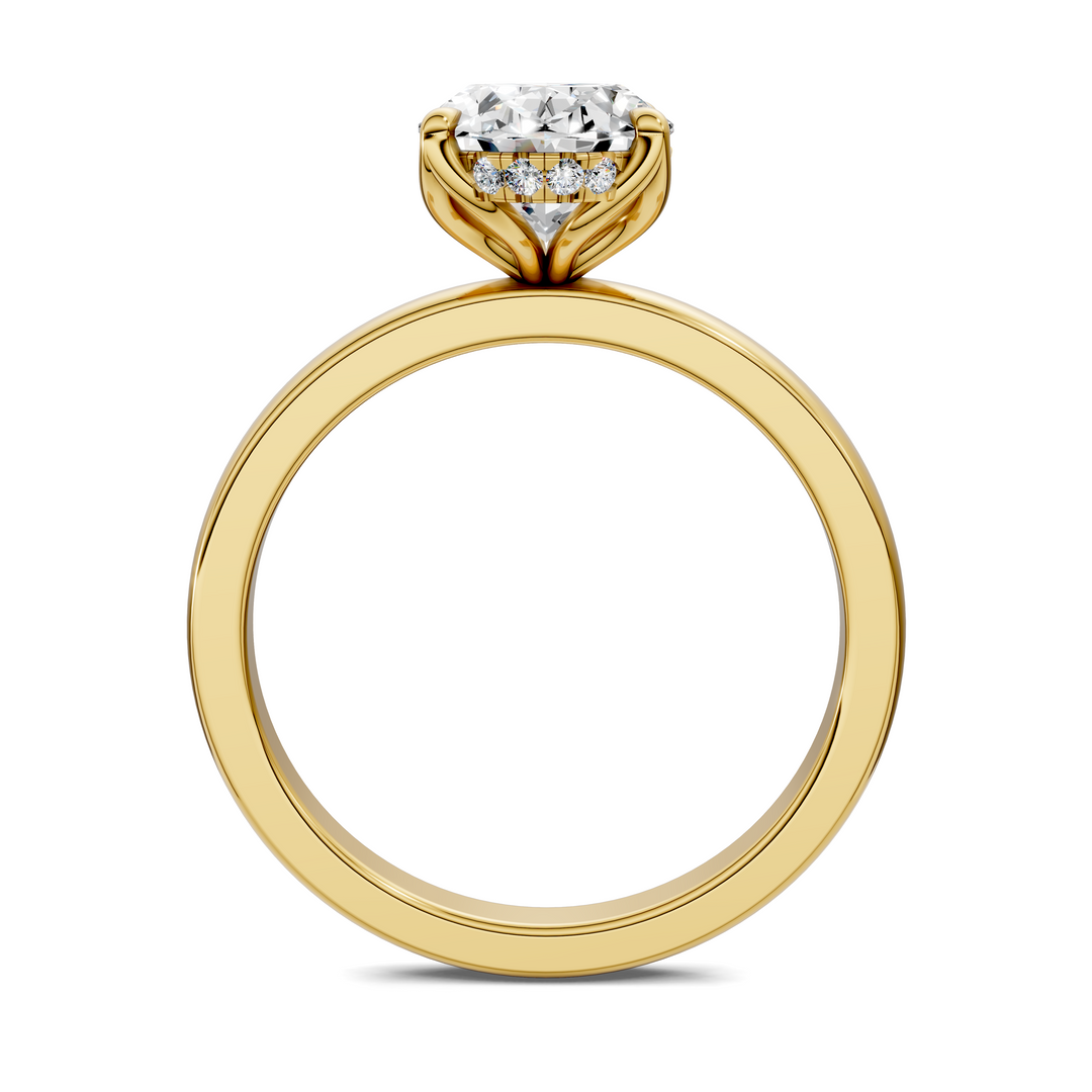Rita Floral Basket Hidden Halo Ring