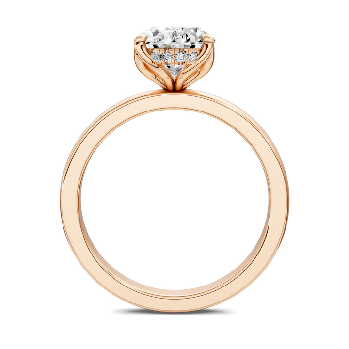 Rita Floral Basket Hidden Halo Ring