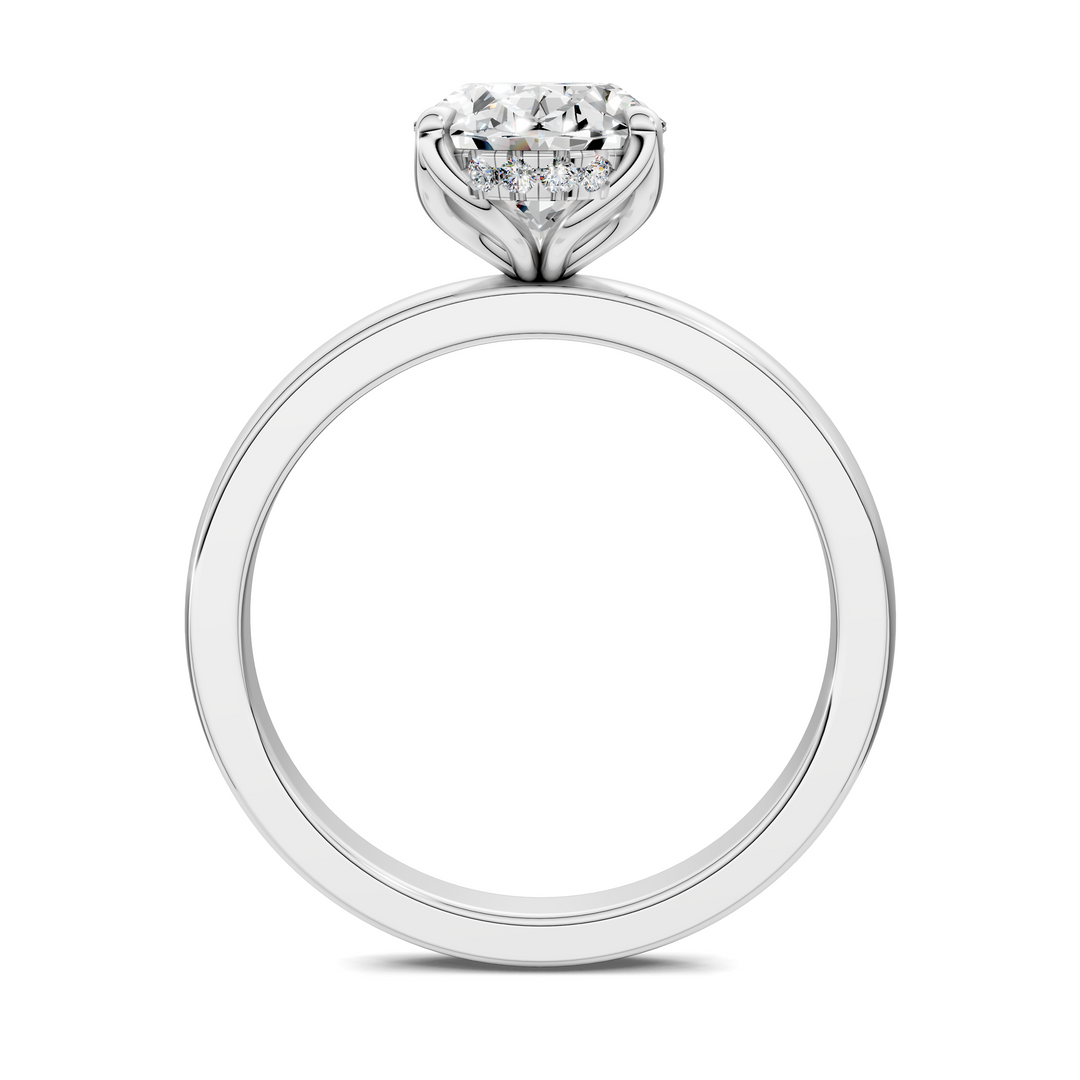 Rita Floral Basket Hidden Halo Ring