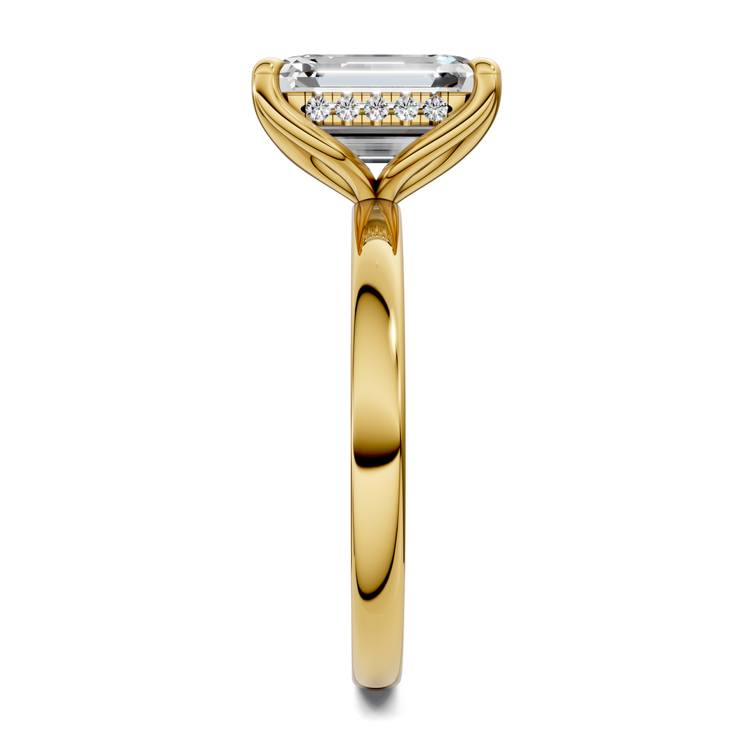 Rita Floral Basket Hidden Halo Ring