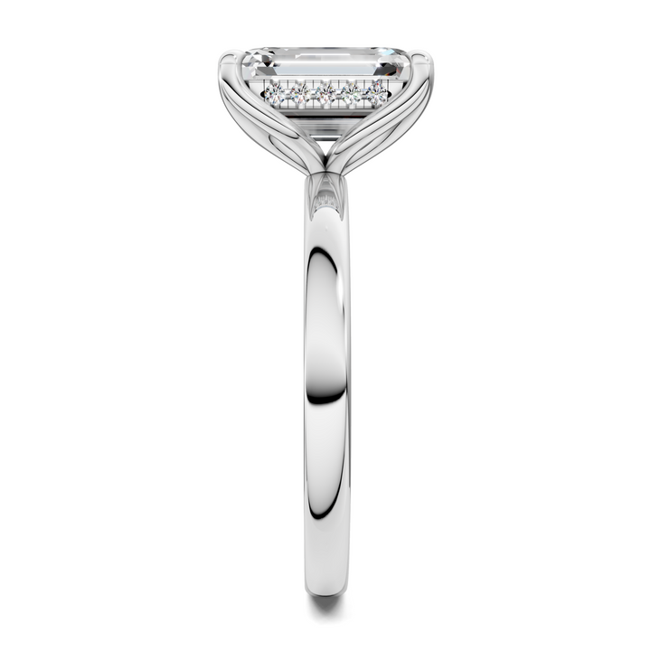 Rita Floral Basket Hidden Halo Ring